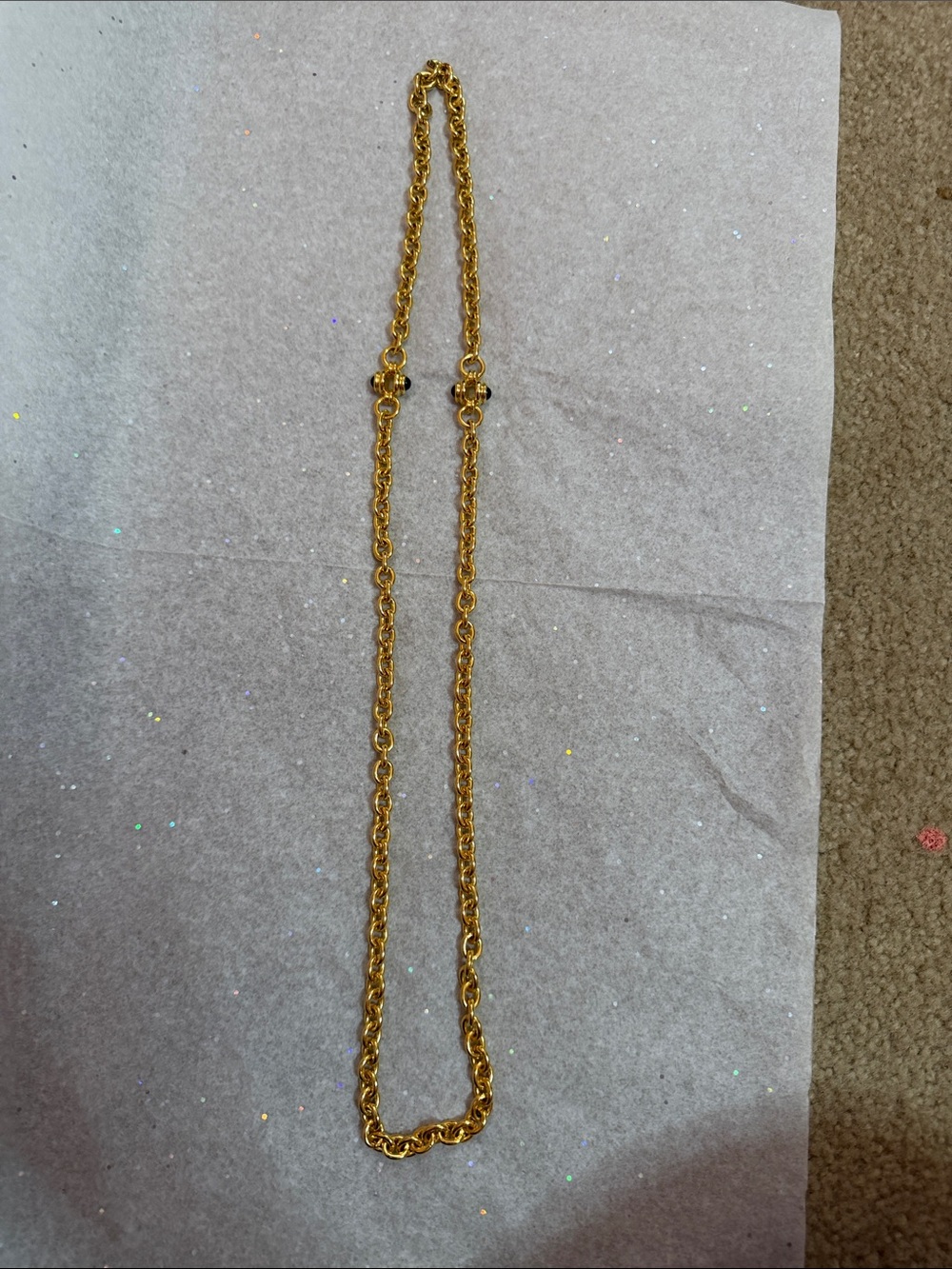 Park Lane Double Strand Gold Link Necklace - Picture 2 of 3